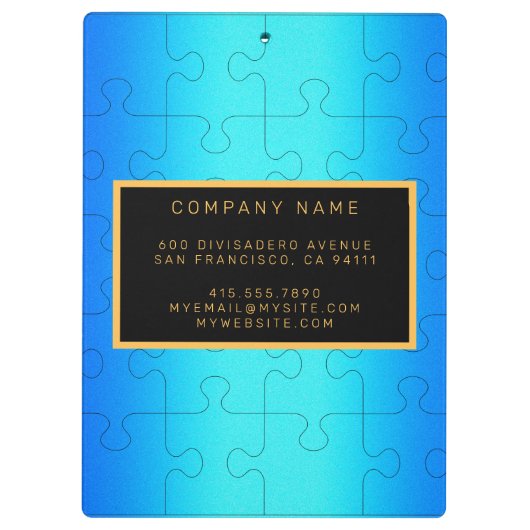 2エレガントu1ブルーメ王室のタルの名刺と名刺 クリップボード (裏面)