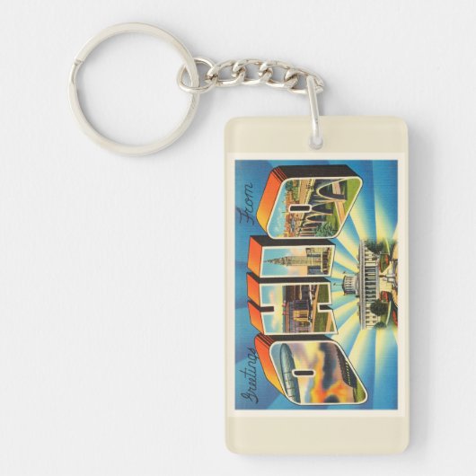 #2オハイオ州古いヴィンテージ旅行記念品オハイオ州 キーホルダー (正面)