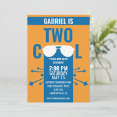 2オレンカッコいいジブルー第2誕生日 招待状 (スタンド正面)