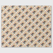 2オレンジチューリップ包装紙 ラッピングペーパー (フラット)