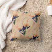 2オレンジチューリップ枕タイトル クッション (ブランケット)