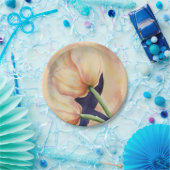 2オレンジチューリップ紙プレート ペーパープレート (パーティー)