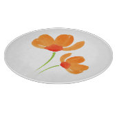 2オレンジ色の水の色のケシのカッティングボード カッティングボード (角)