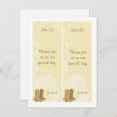 2カウボーイ結婚の日救付けブックマーク 案内ポストカード (正面/裏面)