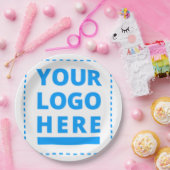 2カスタマイズインチスクエアBuのテキストまたはロゴ ペーパープレート (パーティー)