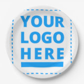 2カスタマイズインチスクエアBuのテキストまたはロゴ ペーパープレート (正面)