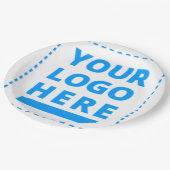2カスタマイズインチスクエアBuのテキストまたはロゴ ペーパープレート (アングル)