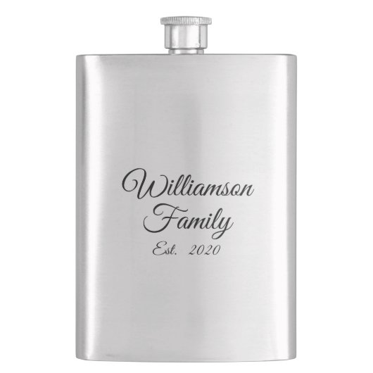 2カスタマイズ人の名前，家族，年，ビジネス フラスク (正面)