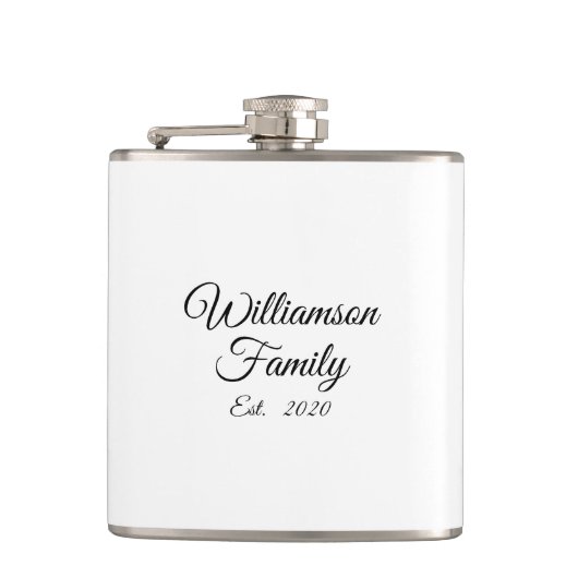 2カスタマイズ人の名前，家族，年，ビジネス フラスク (正面)