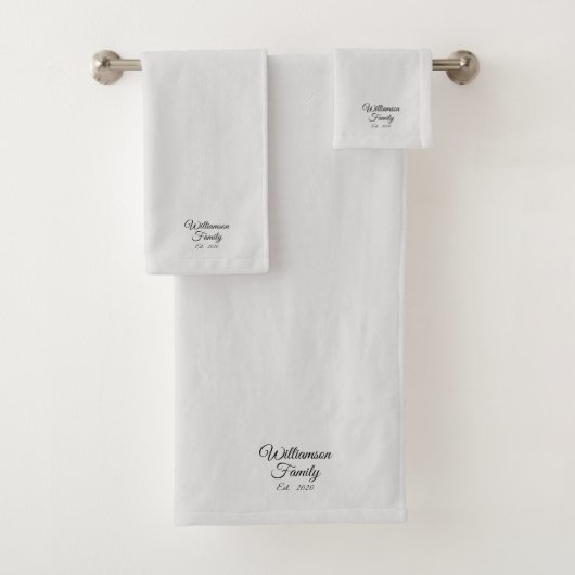 2カスタマイズ人の姓、年明るい灰色 バスタオルセット (インサイチュ)