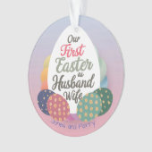 2カスタマイズ人の最初の復活祭 オーナメント (正面)