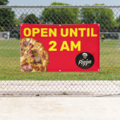 2カスタマイズ時までピザショップのロゴを開く 横断幕 (インサイチュ)