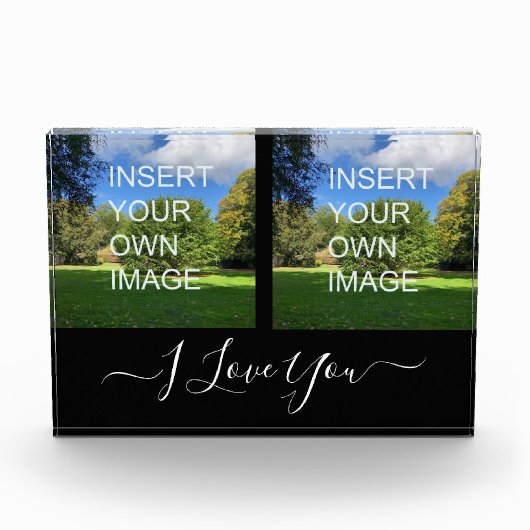 2カスタム枚の写真が君の脚本が大好き フォトブロック (正面)