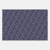 2カスタム枚の写真スノーフレークメリークすてきリスマス ラッピングペーパーシート (正面2)