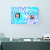 2カスタム枚の写真プール誕生日パーティー水さざ波 横断幕 (トレードショー)