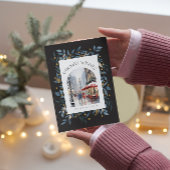 2カスタム枚の写真Holiday Wishesフローラ 招待状