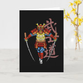 2カタナ名誉の侍 – 文日本の化 カード (黄色い花)