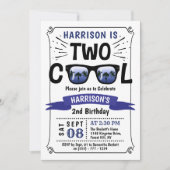 2カッコいい人の少年2歳の誕生日招待状 招待状 (正面)