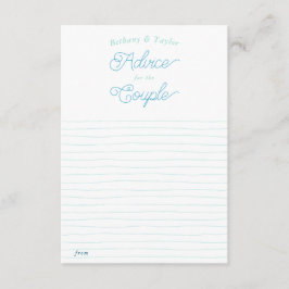 2カップル用バイク/ブライダルシャワーアドバイスインサート アドバイスカード