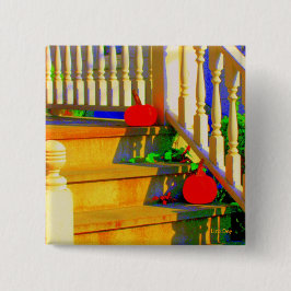 2カボチャのスクエアボタン 缶バッジ