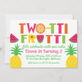 2カラフルッティフルーティ誕生日招待状 招待状 (正面)