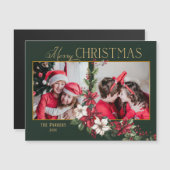 2カラフル写真メリークリスマスポインセチア (正面/裏面)