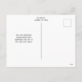 2カラフル写真メリークリスマスポインセチア シーズンポストカード (裏面)