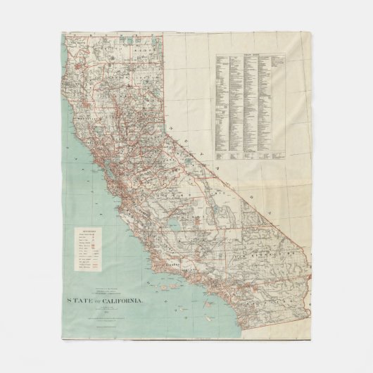 2カリフォルニア州 フリースブランケット (正面)