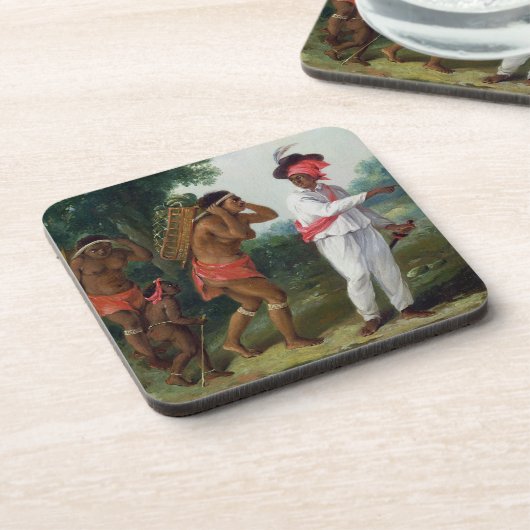 2カリブ族Womを指示している色の西のインドの人 コースター (左側)