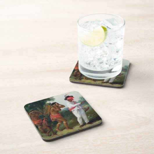 2カリブ族Womを指示している色の西のインドの人 コースター (右側)