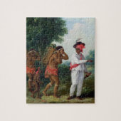 2カリブ族Womを指示している色の西のインドの人 ジグソーパズル (縦)