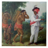 2カリブ族Womを指示している色の西のインドの人 タイル (正面)