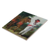 2カリブ族Womを指示している色の西のインドの人 タイル (側面)