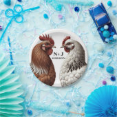 2カントリーチキンズファーム納屋周囲の庭結婚ズ ペーパープレート (パーティー)