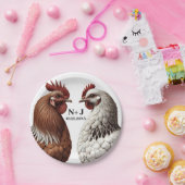 2カントリーチキンズファーム納屋周囲の庭結婚ズ ペーパープレート (パーティー)