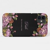 #2ガーリーでパーソナライズなピンクのシャクヤクの花柄 Case-Mate iPhoneケース (裏面(横))