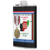 2キャンペーンスターアフガニスタン戦争退役軍人 フラスク (左)