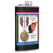 2キャンペーンスターアフガニスタン戦争退役軍人 フラスク (右)