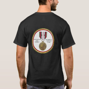 2キャンペーンスターアフガニスタン戦争退役軍人 Tシャツ