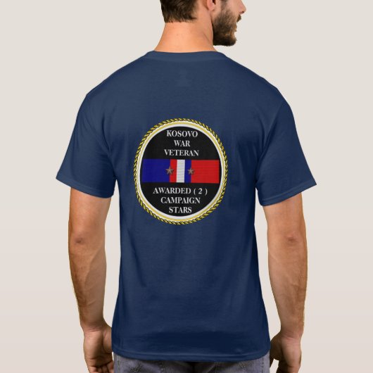 2キャンペーンスターズコソボ戦争退役軍人 Tシャツ (裏面)