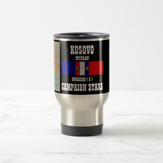 2キャンペーンスターズコソボ退役軍人 トラベルマグ (中央)