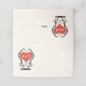 2ギラフェキスをするハート座席表エスコートカード プレイスカード (外部開封)