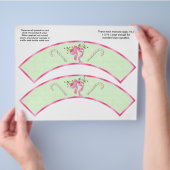 2クリスマスキャンディカスタムーのカップケーキラッパー チラシ (手)