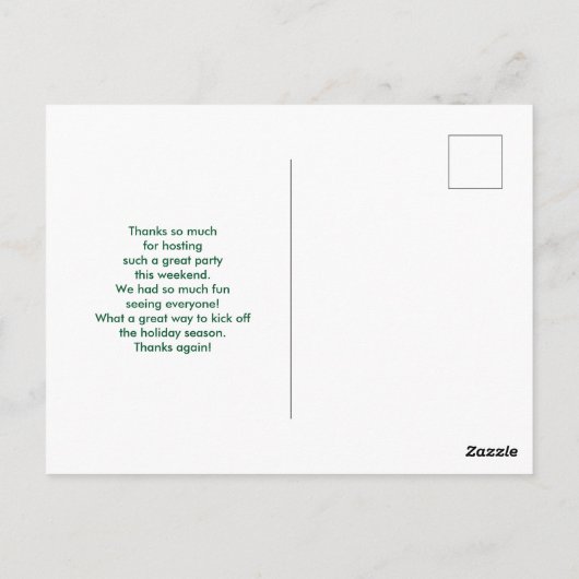 2クリスマスディアジャンプ素朴スタイルありがとう ポストカード (裏面)