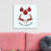 2クリスマスディアジャンプ素朴スタイル キャンバスプリント (インサイチュ (リビング))