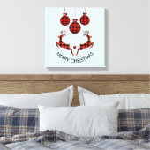 2クリスマスディアジャンプ素朴スタイル キャンバスプリント (インサイチュ (寝室))