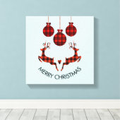 2クリスマスディアジャンプ素朴スタイル キャンバスプリント (インサイチュ (ウッドフロア))