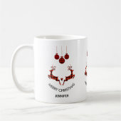 2クリスマスディアジャンプ素朴スタイル コーヒーマグカップ (左)