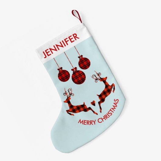2クリスマスディアジャンプ素朴スタイル スモールクリスマスストッキング (裏面 (吊り時))