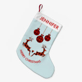 2クリスマスディアジャンプ素朴スタイル スモールクリスマスストッキング (正面 (吊り時))